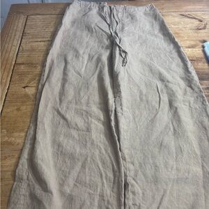 Beige Linen Pants